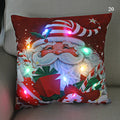 Axyaa LED Santa Claus Cushion Cover: Festive Light-Up Pillowcase for Home Decor