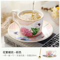 Axyaa Elegant Gold Ceramic Coffee Cup Set | European Luxury Tea Cups