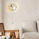 Axyaa LED Wall Lamp - Nordic Modern Design with Pull Chain Switch, Terrazzo Pattern for Living Room, Bathroom, Stair Lights