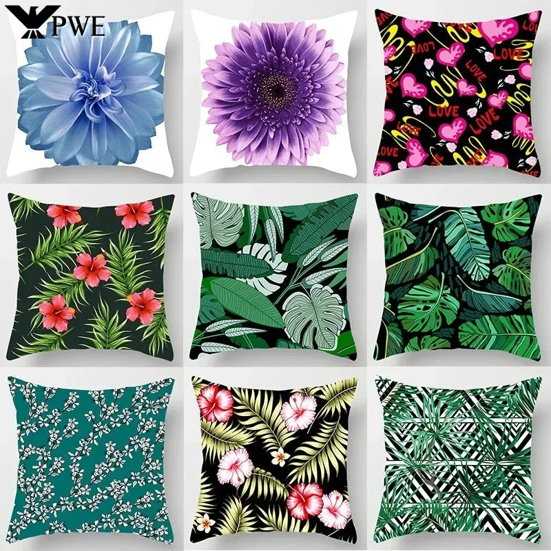 Axyaa Small Floral Geometric Heart Pillowcase