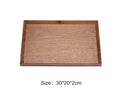 Axyaa Black Walnut Wood Japanese Tableware Hexagon Tray for Fruits and Tea
