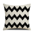 Axyaa Geometric Cotton Linen Cushion Cover - Decorative Sofa Throw Pillow Cover