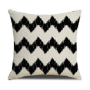 Axyaa Geometric Cotton Linen Cushion Cover - Decorative Sofa Throw Pillow Cover