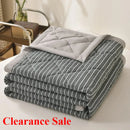 Axyaa Striped Checkered Thin Summer Blanket | Skin-Friendly & Cool Blanket