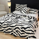 Axyaa Zebra Print Fleece Throw Blanket | Super Soft Plush Blanket for Sofa Bed Car