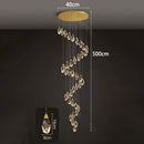 Axyaa Crystal Chandelier Stair Pendant Living Room Pendant Lights Interior Lighting