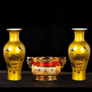 Axyaa Gold Ceramic Vase for Buddha, TV Cabinet & Entrance Decor, 37cm