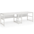 Axyaa 78.7” Two Person Rustic Double Desk with Bookshelf