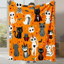 Axyaa Cartoon Cute Halloween Gift Flannel Sofa Blanket
