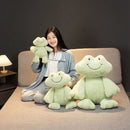 Axyaa Happy Frog Plush Doll Bed Pillow - Girl's Gift for Healing