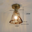 Axyaa Amber Glass LED Ceiling Lamp, 4W Home Lighting for Bedroom Living Room