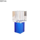 Axyaa Geometric Glass Vase with Artificial Flowers - Modern Decor & Crystal Vases