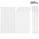Axyaa High Borosilicate Glass Straw Set for Eco-Friendly Sipping