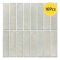 Axyaa Self-adhesive Green 3D Bathroom Tile Stickers, 10pcs Water/Mold Resistant 30x30cm
