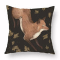 Axyaa Retro Flower Fox Pillowcase in Peach Skin Velvet.