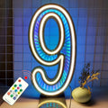 Axyaa Starry Sky Neon Number Sign Double-Sided Light for Party Decor