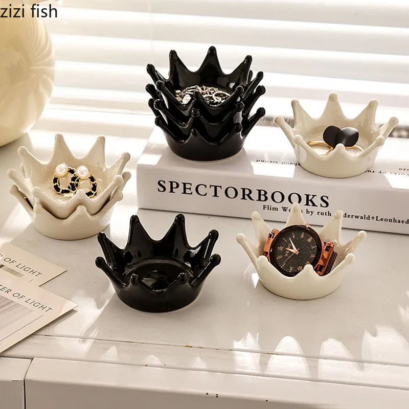 Axya Crown Ceramic Jewelry Storage Tray