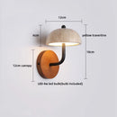 Axyaa Wabi Sabi LED Wall Lights Wood Yellow Travertine Glass Modern Bedside Lamp