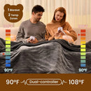 Axyaa King Size Electric Heated Blanket with Dual Controller