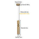 Axyaa Brass Single Head Pendant Lights for Restaurant & Bar, Modern Loft Bedroom Chandeliers
