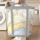 Axyaa Nylon Mesh Laundry Basket: Large Capacity, Portable, Foldable, Wall Mounted Organizer