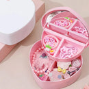 Axyaa Heart Jewelry Box with Mirror: Necklace, Earrings, Rings Display