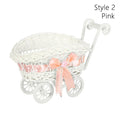 Axyaa Hand-Woven Small Cart: Creative Storage Basket for Home, Wedding & Gifts