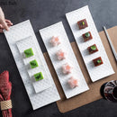 Axyaa Mosaic Texture Ceramic Sushi Dessert Sashimi Plates - Set of 4