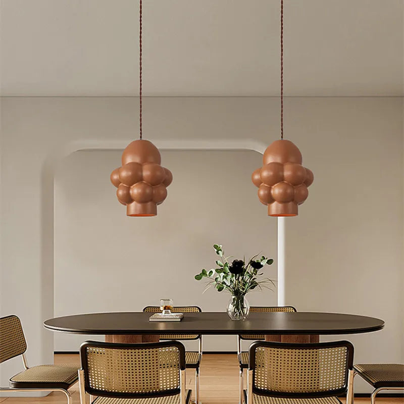 Axyaa Creamy Wind LED Chandelier for Dining Room and Bedroom