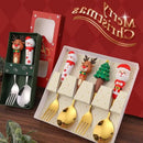 Axyaa Santa Christmas Cutlery Set: Large Doll Spoon and Fork Home Decor Gift