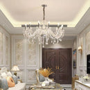 Axyaa Gold Crystal Chandelier: Vintage Industrial Style for Living & Dining Room