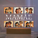 Axyaa Personalized 3D Acrylic Lamp for Mom Dad Love Family Birthday Gift