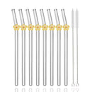 Axyaa Flower Glass Straw Set for Festivals, Parties, Weddings, and Bars