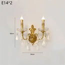 Axyaa Crystal Copper Wall Lamp - French Medieval Palace Style Lighting