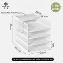 Axyaa Metal File Desk Organizer with Multilayer Tray and Pen Holder