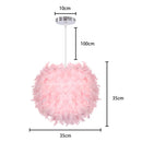 Axyaa Modern Feather Pendant Light with E27 Lamp Holder