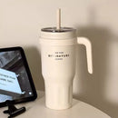 Axyaa Stainless Steel Insulated Tumbler with Handle and Straw - 1100ml