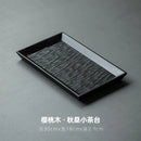 Axyaa Cherry Wood Tea Mat Tray for Serving Tea - Retro Japanese Design