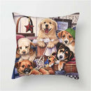 Axyaa Pet Dogs Cartoon Style Pillow Case Home Decor Cushion Sofa Square Pillowcase