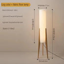 Axyaa Nordic Retro Solid Wood Floor Lamp for Living Room and Bedroom