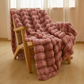 Axyaa Faux Rabbit Fur Blanket: Luxuriously Soft & Warm Sofa Bed Throw Blanket
