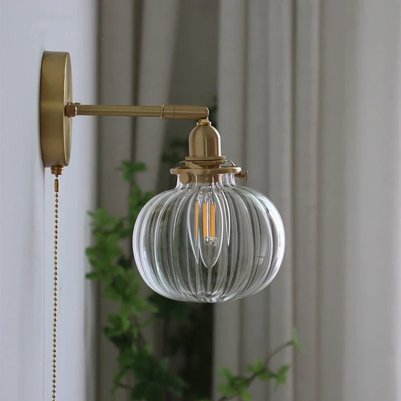 Nordic Modern Glass Ball Wall Sconce by Axyaa for Bedroom Bathroom Stair Mirror