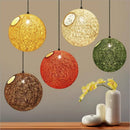 Axyaa Rattan Hemp Ball Chandelier