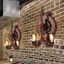 Axyaa Industrial Gear Water Pipe Wall Lamp Retro Style Decorative Hanging