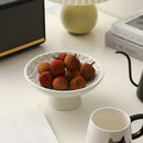 Axyaa Ceramic Snack Plate for High Tea, Nuts, and Dried Fruits