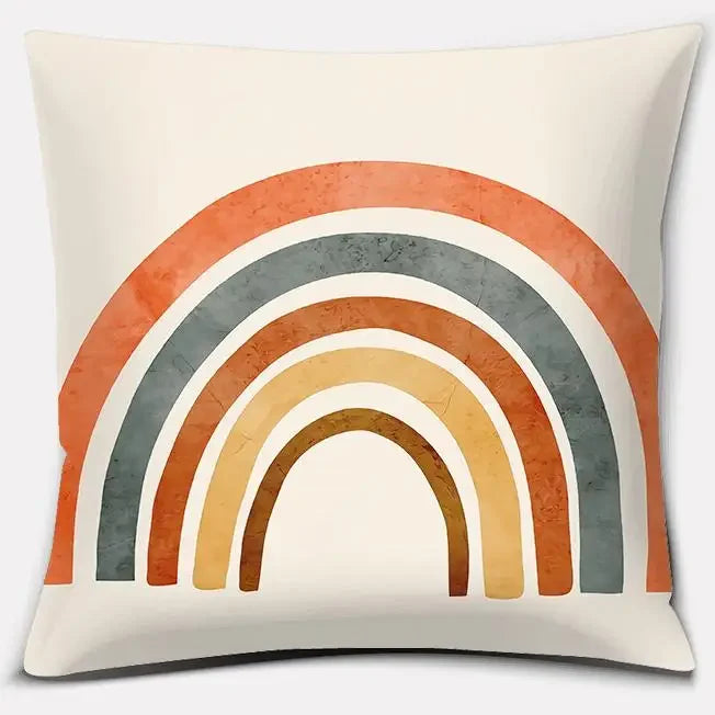 Axyaa Brown Green Abstract Pillow Cover 45x45 - Home Office Bedroom Sofa Car Decoration
