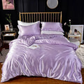 Axyaa Silky Satin Queen Duvet Cover Set - Luxury King Size Bedding