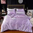 Axyaa Silky Satin Queen Duvet Cover Set - Luxury King Size Bedding