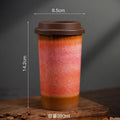 Axyaa Ceramic Gradient Coffee Cup with Silicone Cover, Portable & Creative Office Home Cup