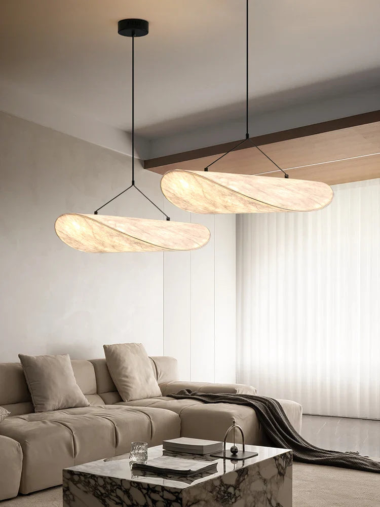 Axyaa Nordic Silk LED Pendant Lights Bedroom Chandelier - Luminarias & Home Decor